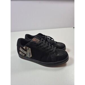 Etnies Kingpin 2 Shoes Mens Size 13 Black Camo Logo Skateboarding Casual